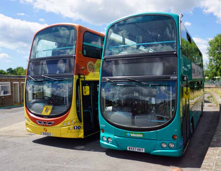 First Wessex Volvo B9TL Wright 37987 & 37339